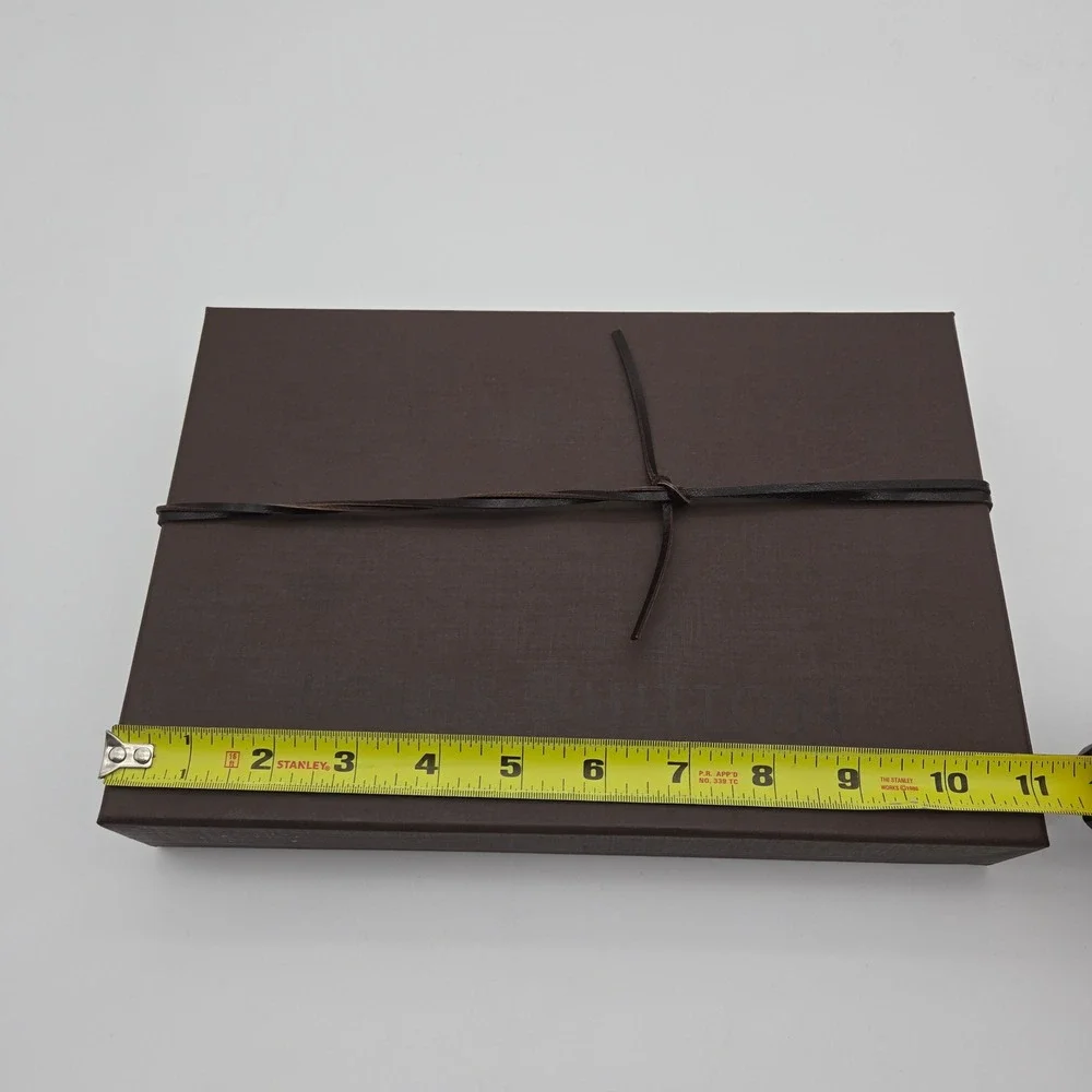 Louis Vuitton Unisex Brown Textured Leather Cord Gift Presentation Box 11x8x2